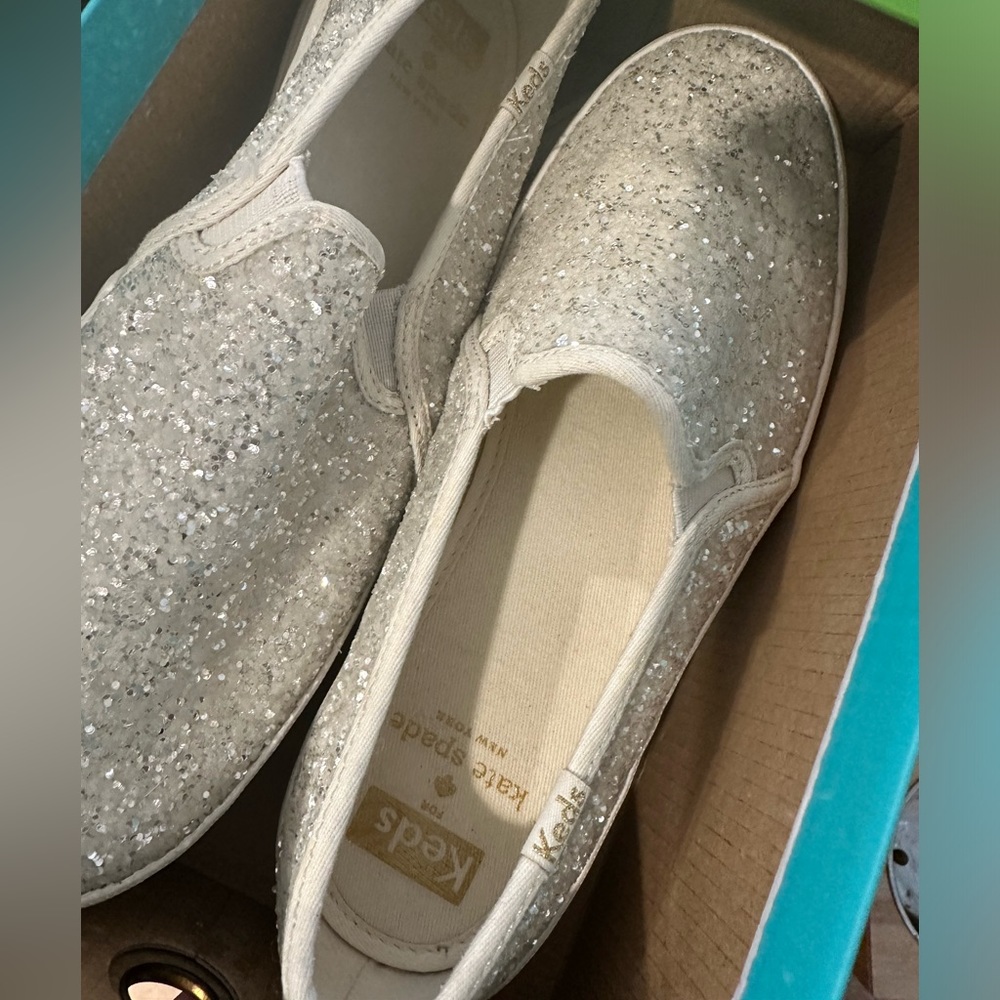 KEDS Kate Spade double decker sparkly slip ons Size 7